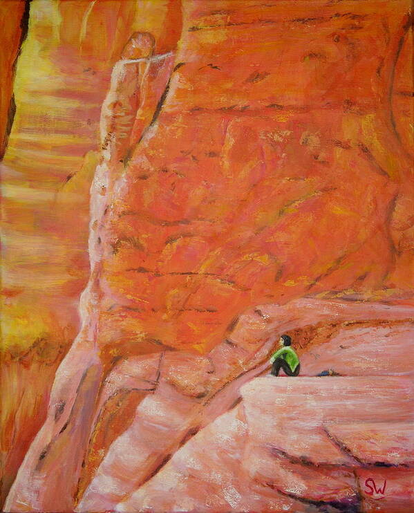 Art Poster featuring the painting Sedona Rocks by Shirley Wellstead