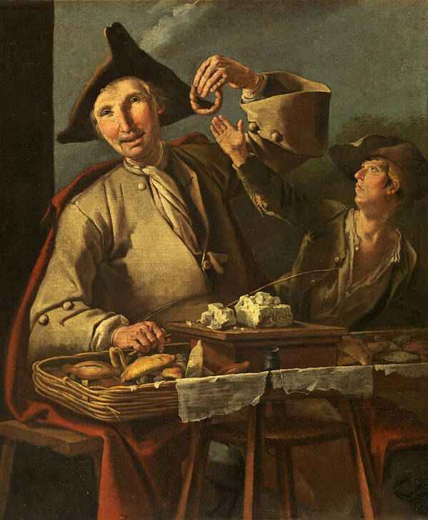 Giacomo Francesco Cipper Poster featuring the painting Seller of Sweets and Donuts by Giacomo Francesco Cipper