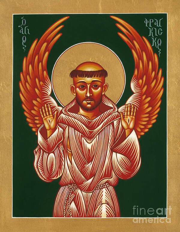 Seraphic Father Francis Poster featuring the painting Seraphic Father Francis 031 by William Hart McNichols