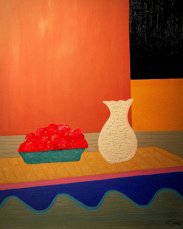 Still Life Poster featuring the painting Simple Pleasures by Bill OConnor