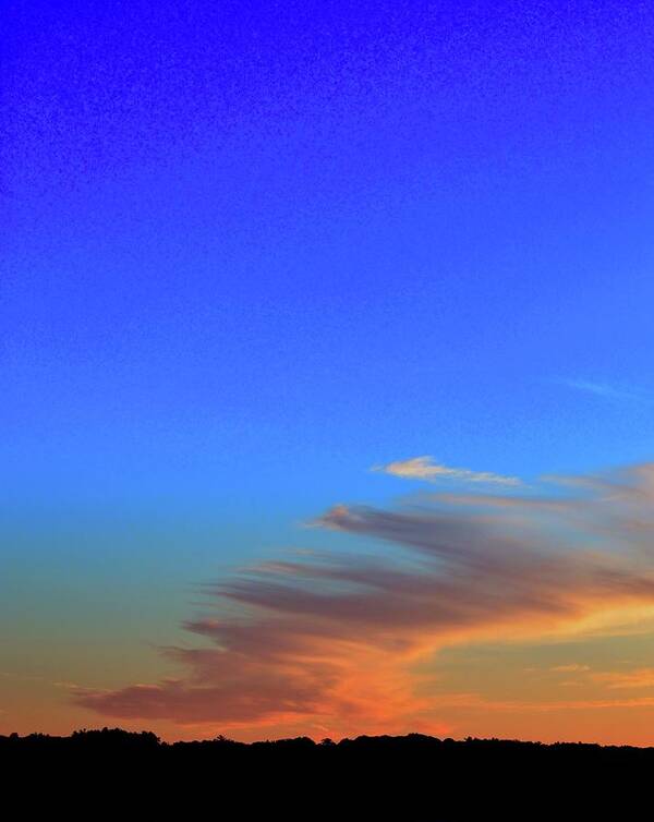 Abstract Poster featuring the photograph Sky and Cloud At Sunset Three by Lyle Crump
