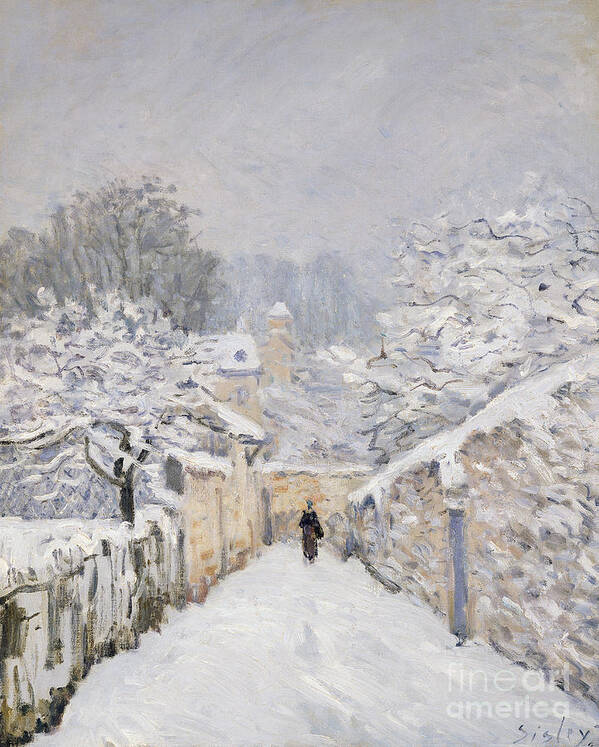 Snow Poster featuring the painting Snow at Louveciennes by Alfred Sisley