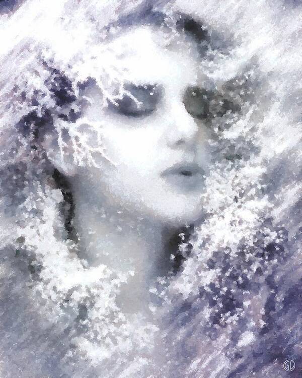 Woman Poster featuring the digital art Snow fairy by Gun Legler