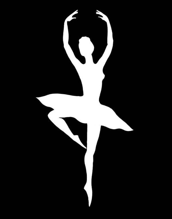 Ballerina Poster featuring the painting Spin Of Ballerina Silhouette by Irina Sztukowski