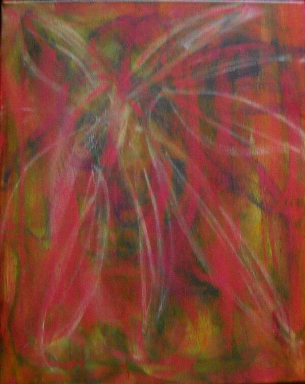 Abstracts Poster featuring the painting Spirits by Leslie Revels