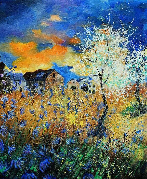 Flowers Poster featuring the painting Spring 67 by Pol Ledent