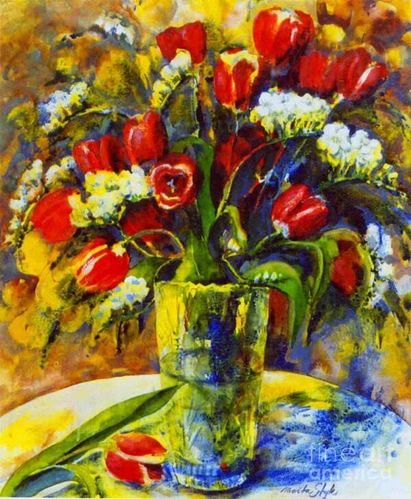 Flowers Poster featuring the painting Spring bouquet by Marta Styk