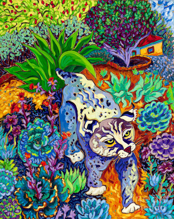 Succulents Poster featuring the painting Spring Stride by Cathy Carey