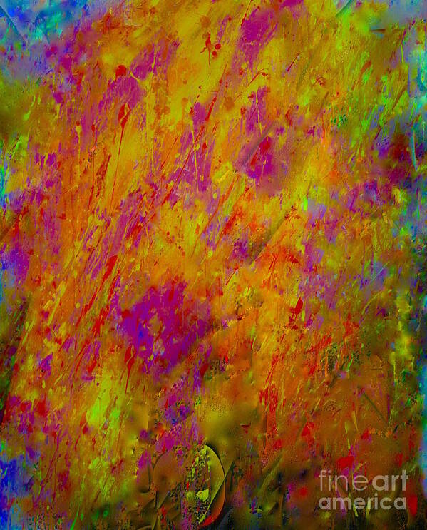 A-fine-art-painting-abstract Poster featuring the painting Springtime In France by Catalina Walker