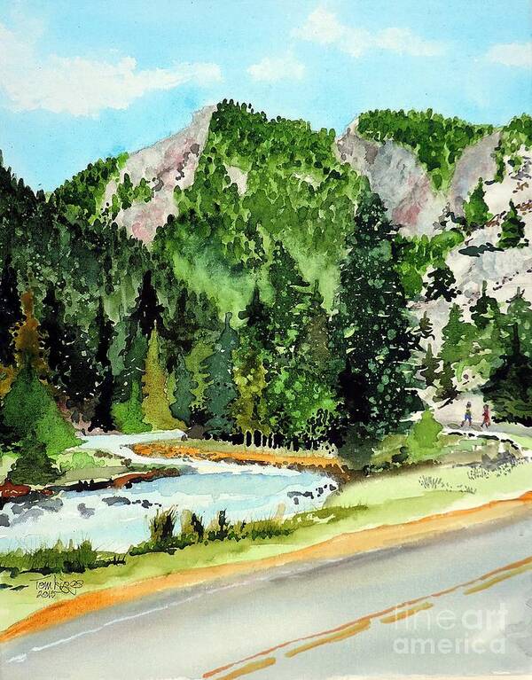 Poudre Poster featuring the painting Springtime Poudre Canyon by Tom Riggs