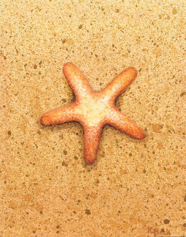 Print Poster featuring the painting Star Fish by Katherine Young-Beck