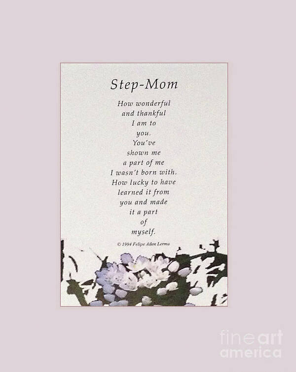 Step-mom Poster featuring the photograph Step Mom by Felipe Adan Lerma