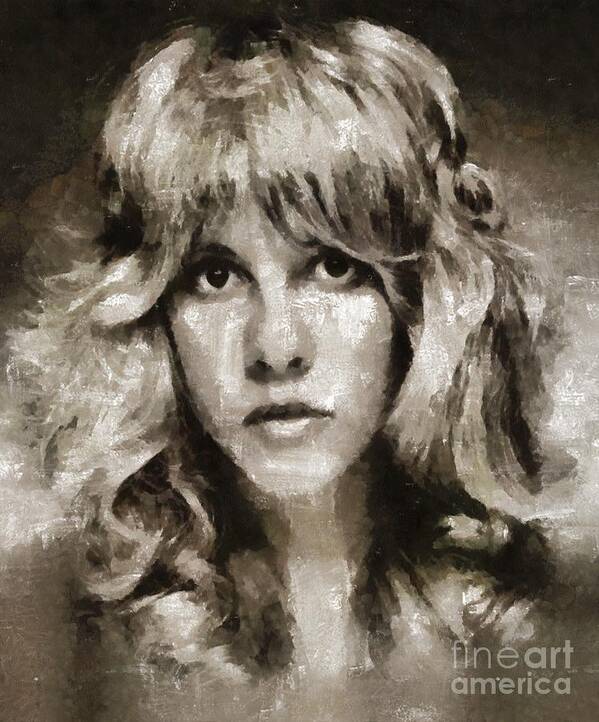 Hollywood Poster featuring the painting Stevie Nicks by Mary Bassett by Esoterica Art Agency