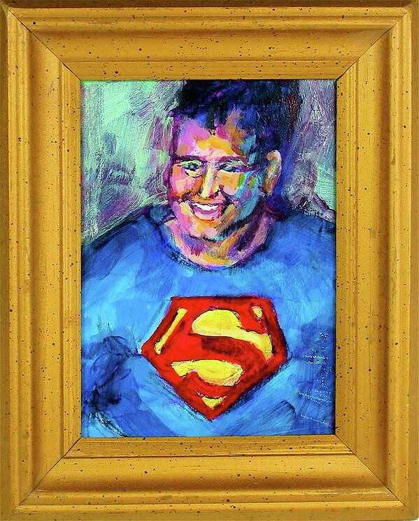 Painting Poster featuring the painting Super George by Les Leffingwell
