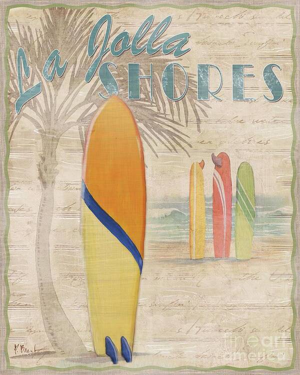Surf Poster featuring the painting Surf City III by Paul Brent