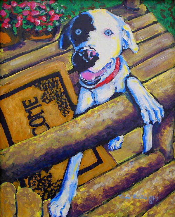 Catahoula Cur Painting Poster featuring the painting Sweet Little Mossy by Tami Curtis 