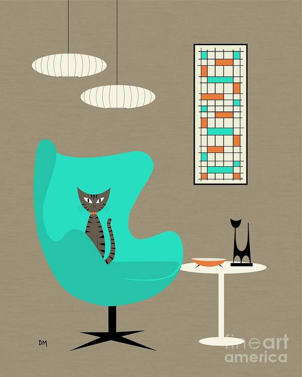  Poster featuring the digital art Tabby by Donna Mibus