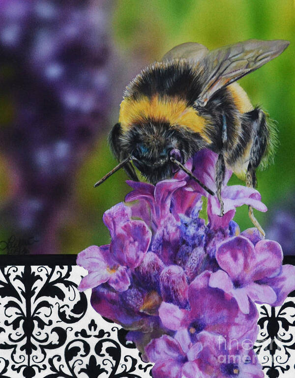 Bee Poster featuring the painting Tea Time by Lachri