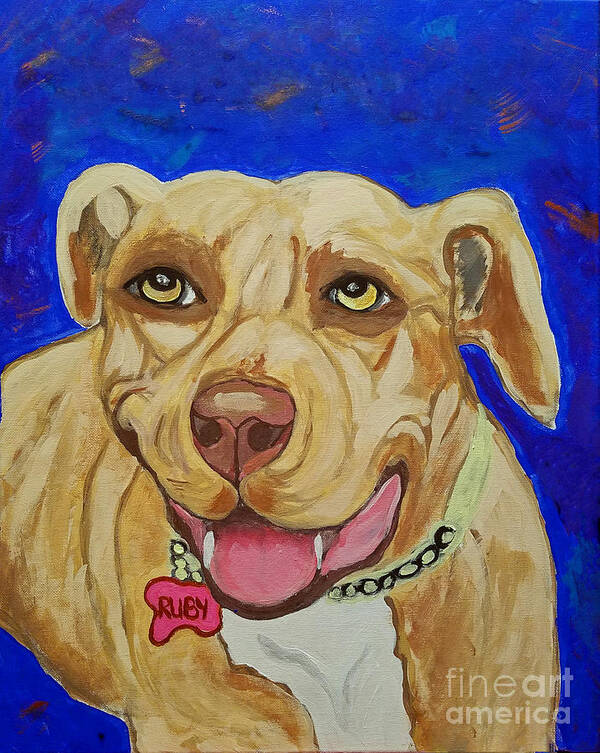 Dog Poster featuring the painting That Smile by Ania M Milo