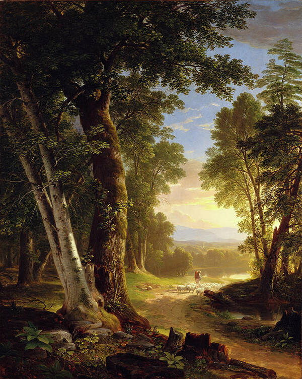 Asher Brown Durand Poster featuring the painting The Beeches by Asher Brown Durand by Asher Brown Durand
