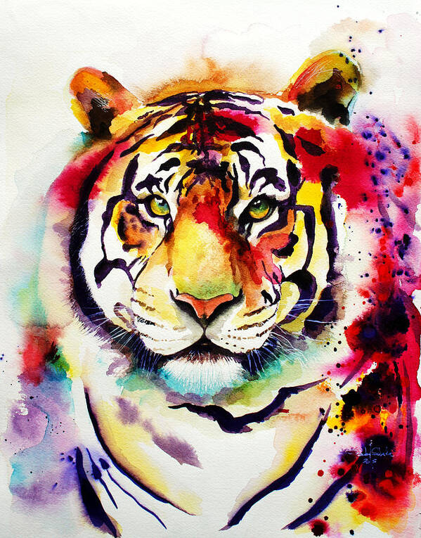 Tiger Poster featuring the painting The Big Tiger by Isabel Salvador