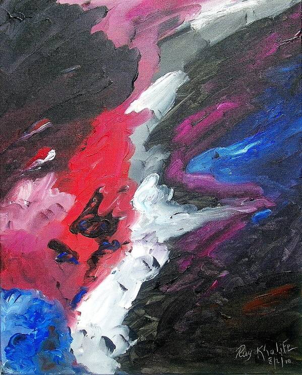 Abstract Poster featuring the painting The Darkness by Ray Khalife