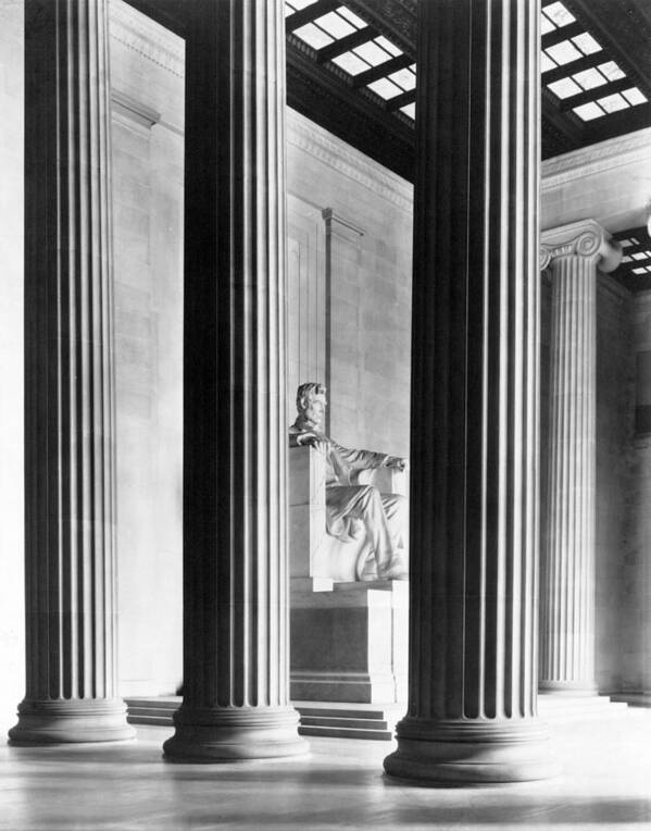 Lincoln Memorial Poster featuring the photograph The Lincoln Memorial by War Is Hell Store