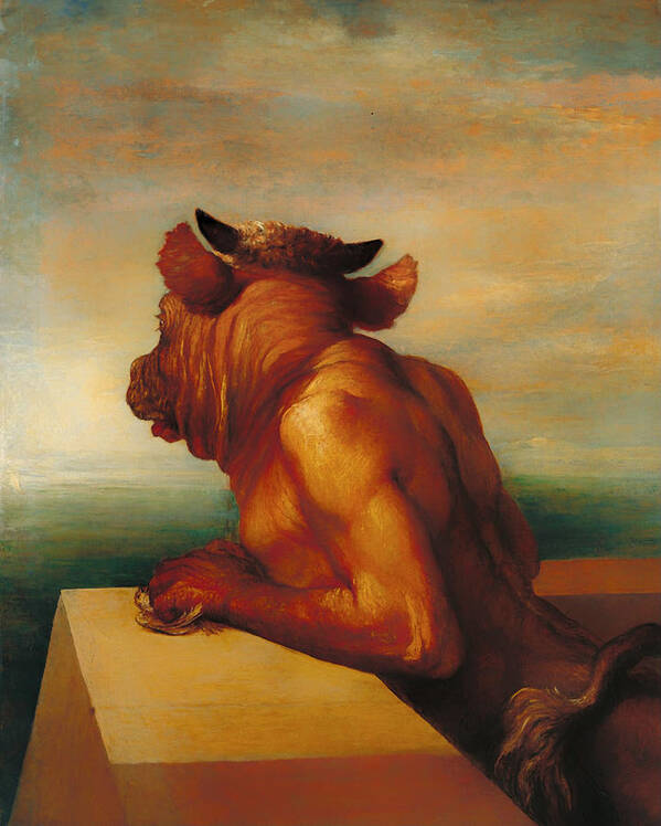 Painting Poster featuring the painting The Minotaur by Mountain Dreams