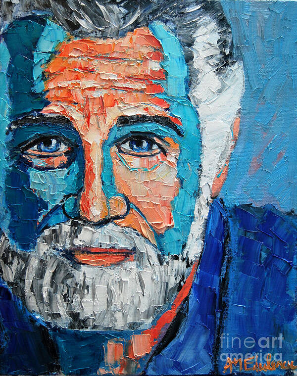 The Poster featuring the painting The Most Interesting Man In The World by Ana Maria Edulescu