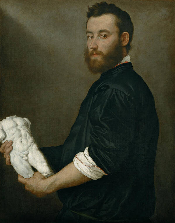 16th Century Art Poster featuring the painting The Sculptor Alessandro Vittoria by Giovanni Battista Moroni