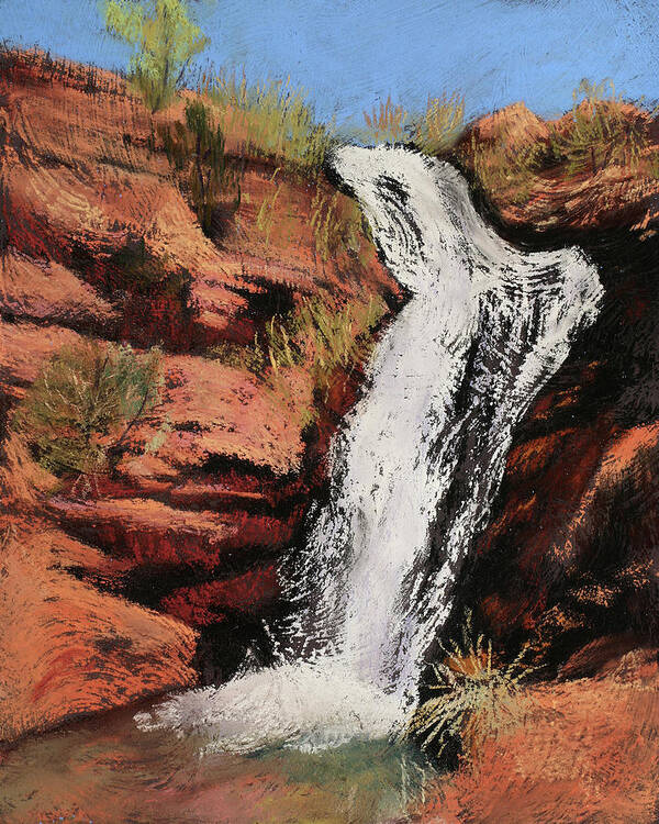 Landscape Poster featuring the painting The Sound of Water by Sandi Snead