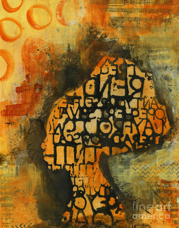 Mixed Media Poster featuring the mixed media Thought FULL by Angela L Walker