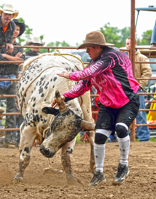 Rodeo Poster featuring the photograph Tough Enough to Wear Pink by Ron McGinnis
