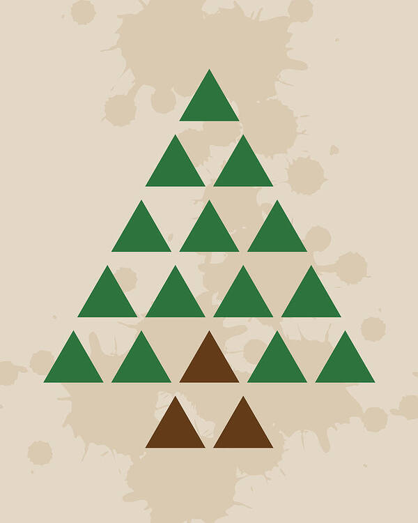 Triangles Poster featuring the digital art Triangle Tree by K Bradley Washburn