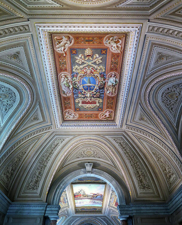 Vatican City Poster featuring the photograph Vatican City Ceiling by Dave Mills
