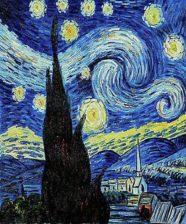 Vincent Van Gogh Poster featuring the painting Vincent van Gogh Starry Night Painting by Tony Rubino