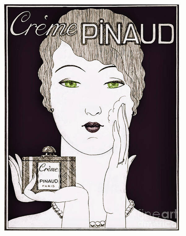 Art Deco Poster featuring the painting Vintage Art Deco Perfume Glamour by Mindy Sommers