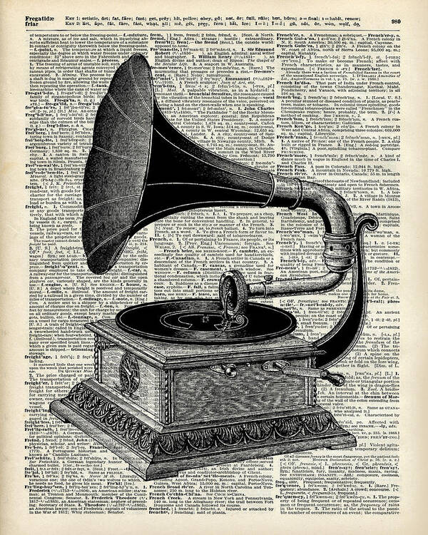 Vintage gramophone Poster