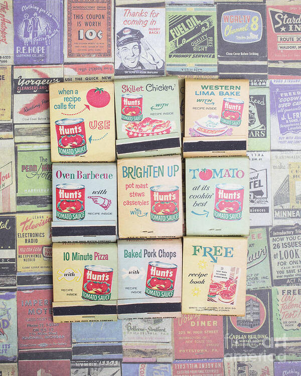 Still Life Poster featuring the photograph Vintage Matchbooks by Edward Fielding