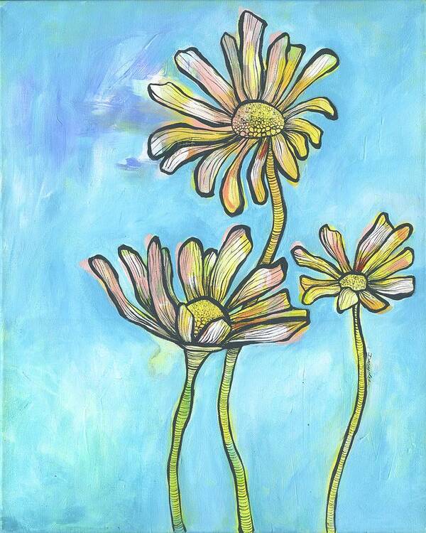 Flower Painting Poster featuring the painting Warm Wishes by Darcy Lee Saxton
