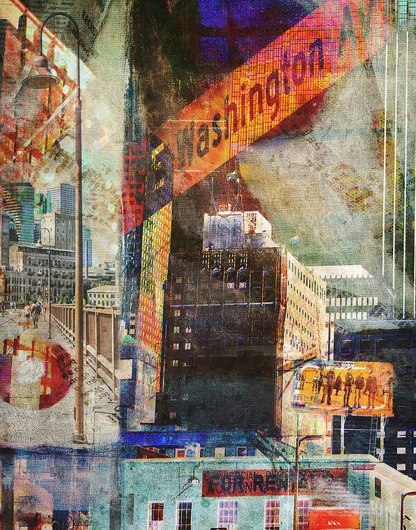 Minnesota Poster featuring the digital art Washington Ave. 2 by Susan Stone