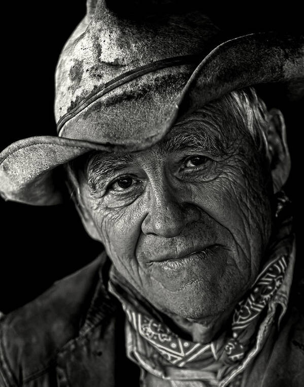 Portrait Poster featuring the photograph Western Wisdom by Ron McGinnis