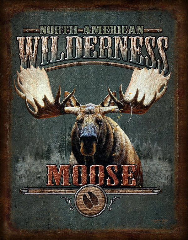 Cynthie Fisher Poster featuring the painting Wilderness Moose by JQ Licensing