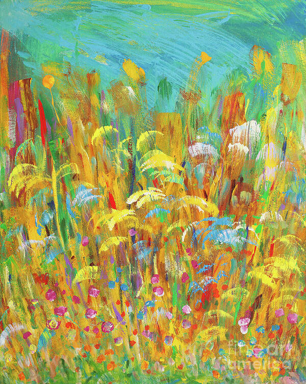 Wildflowers Poster featuring the painting Wildflowers by Bjorn Sjogren