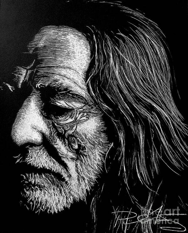 Willie Nelson Poster featuring the photograph Willie by Paul Foutz