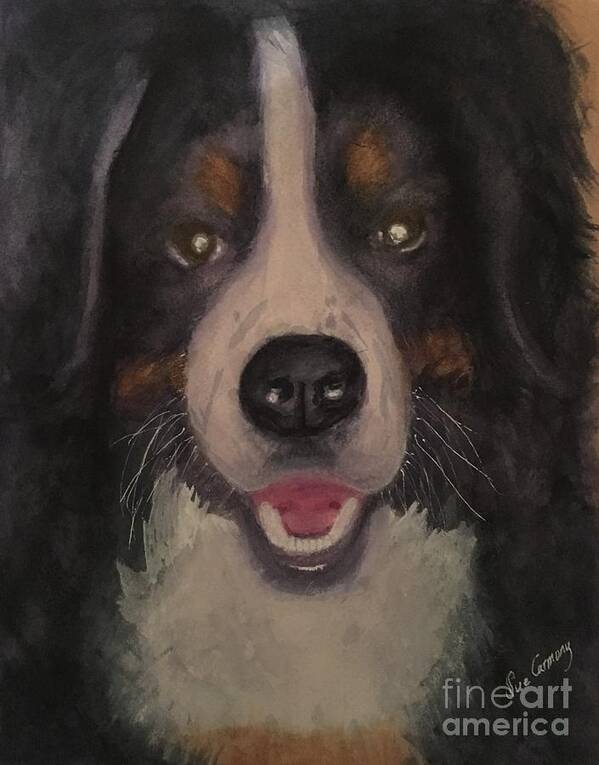 Dog Poster featuring the painting Winston by Sue Carmony