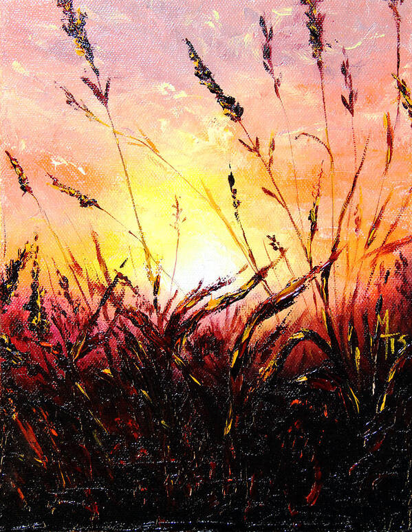 Wheat Poster featuring the painting Words Like Fire by Meaghan Troup