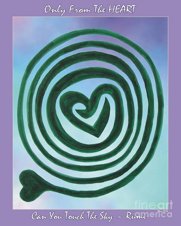 Labyrinth Poster featuring the photograph Zen Heart Labyrinth Sky by Mars Besso