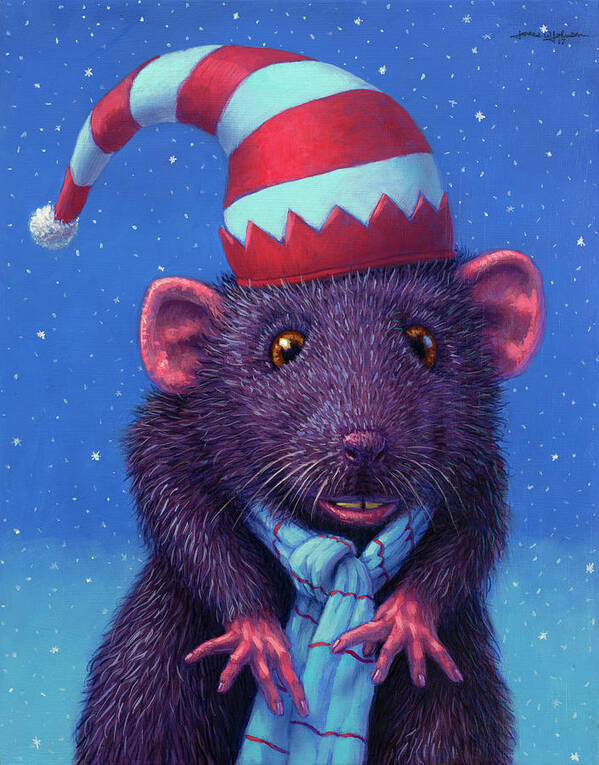 Holiday Mouse Poster featuring the photograph Holiday Mouse #1 by James W. Johnson