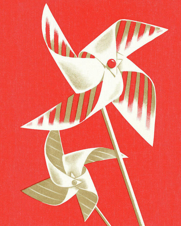 Blow Poster featuring the drawing Pinwheels #1 by CSA Images